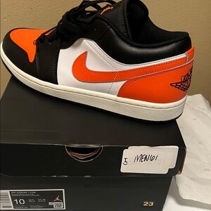 Nike Air Jordan Low - Black, White, and Orange
